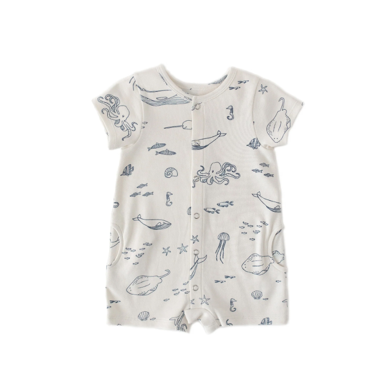 Pehr│Short Sleeve Romper短袖連身衣．Life Aquatic