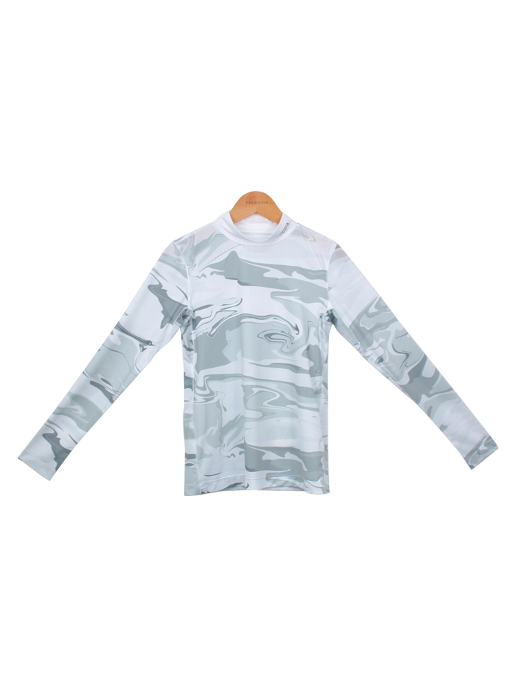 迷彩地圖印花上衣-迷彩灰綠