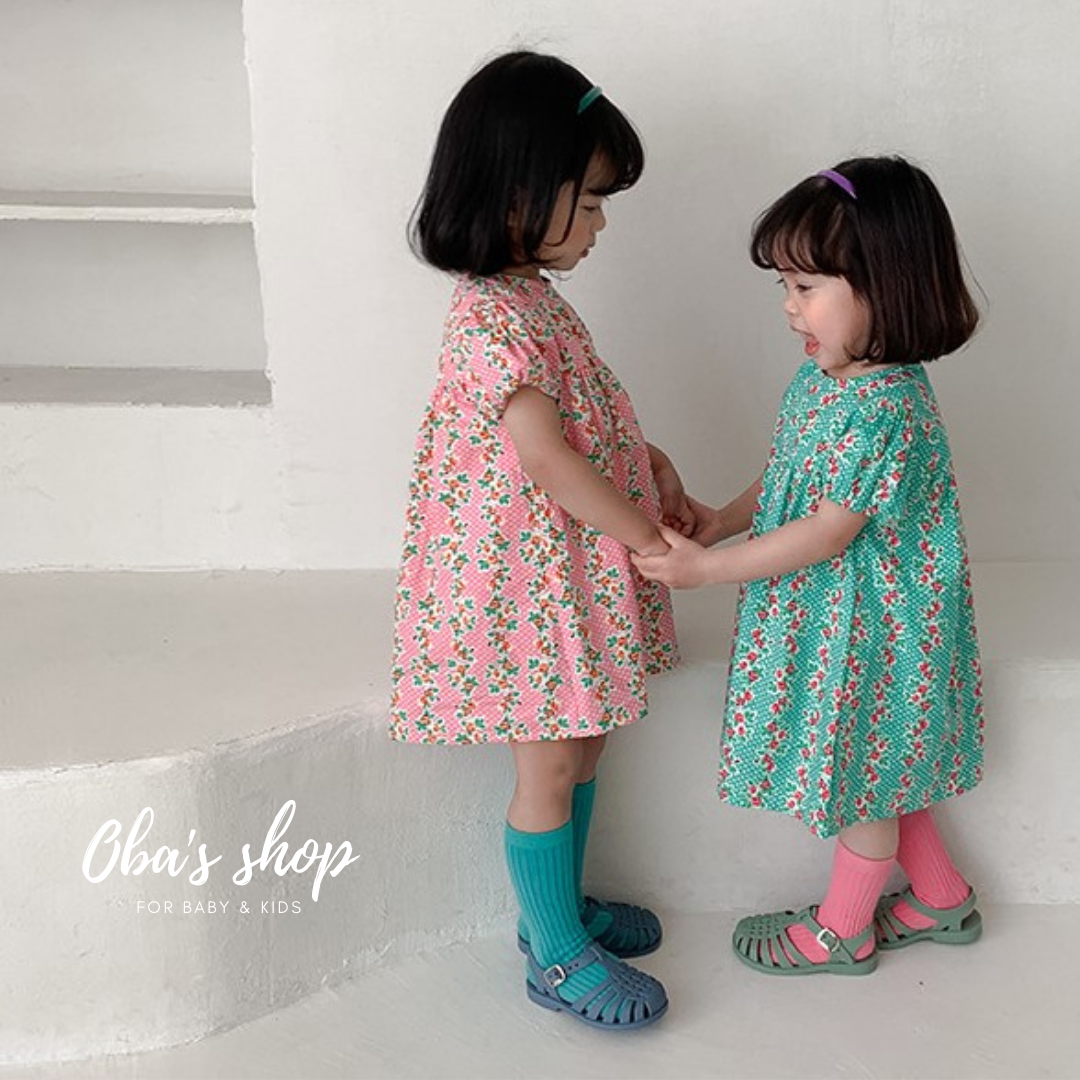 【限量】小紅玫瑰-夏季短袖連身裙(80-130)