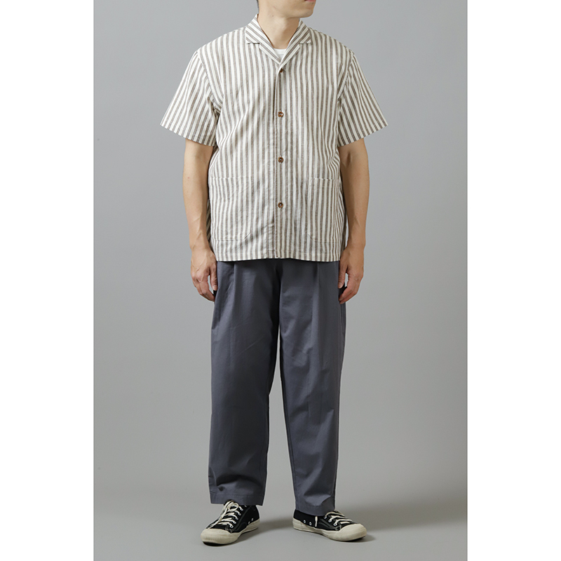 Frank Leder Linen Short Shirt Beige