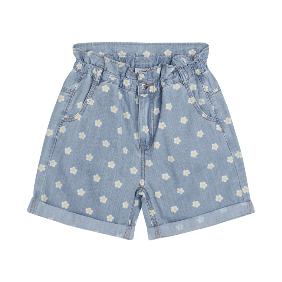 〖 Hust & Claire 〗淺藍小雛菊牛仔短褲