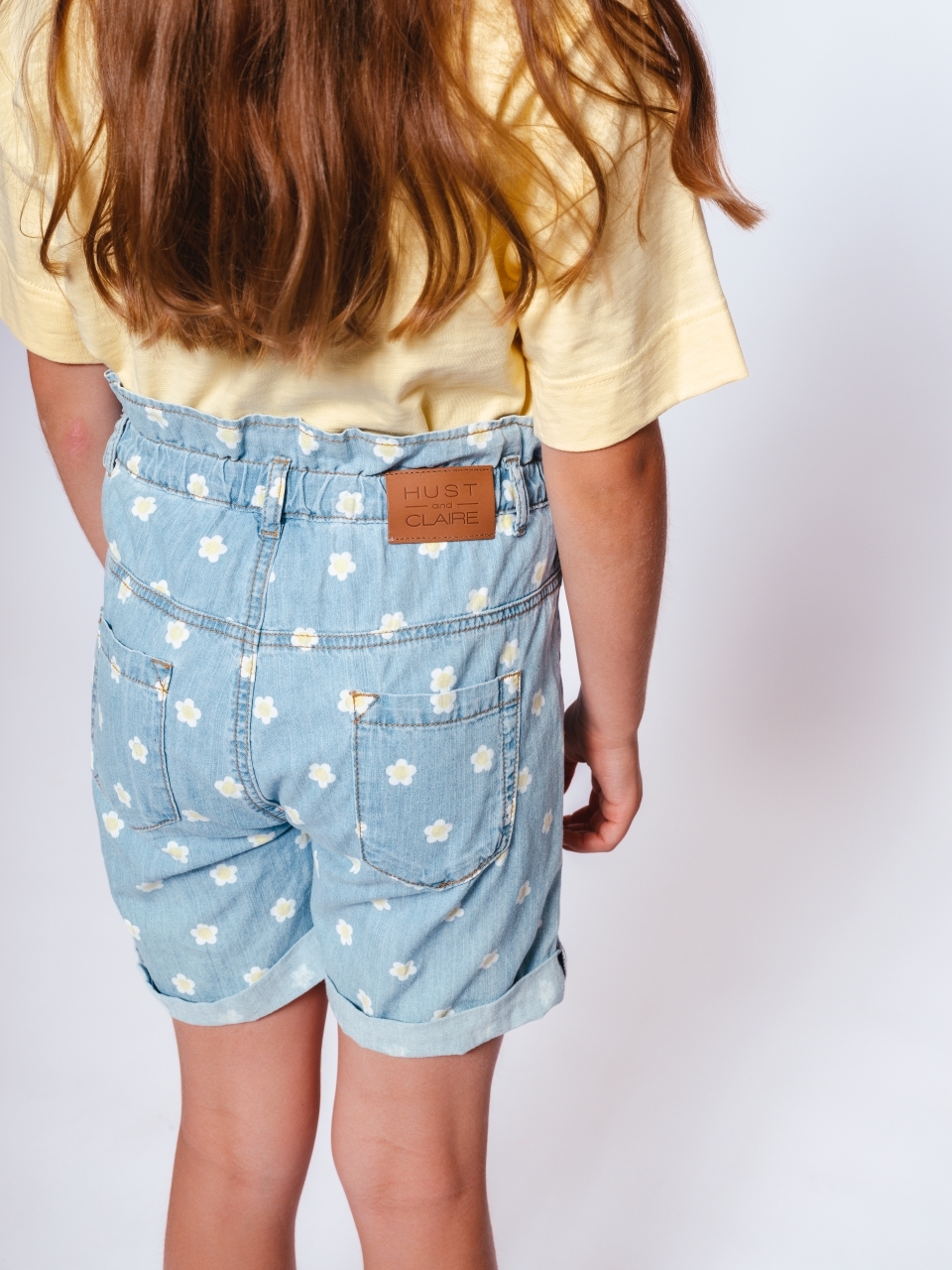〖 Hust & Claire 〗淺藍小雛菊牛仔短褲