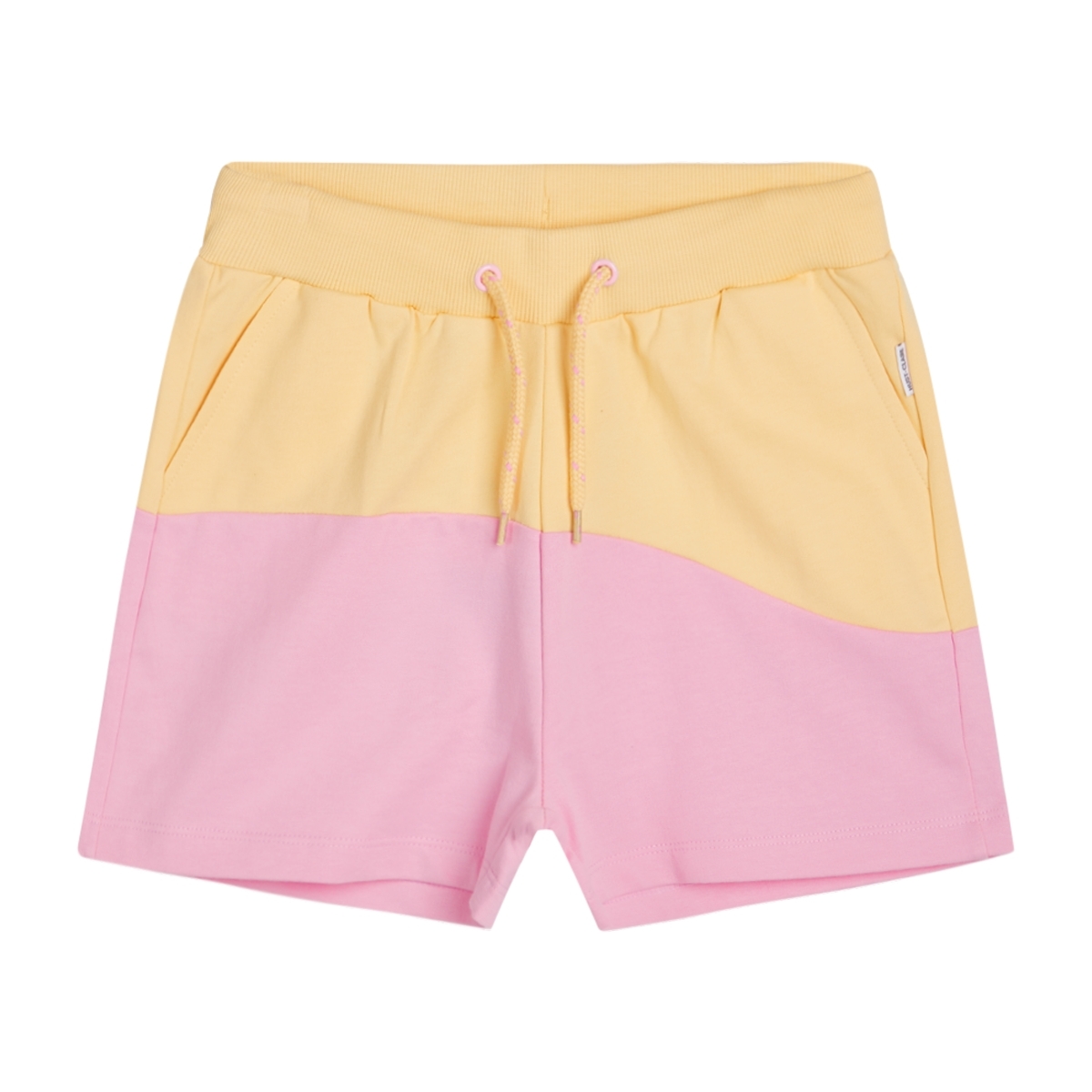〖 Hust & Claire 〗粉黃拼色拉繩短褲