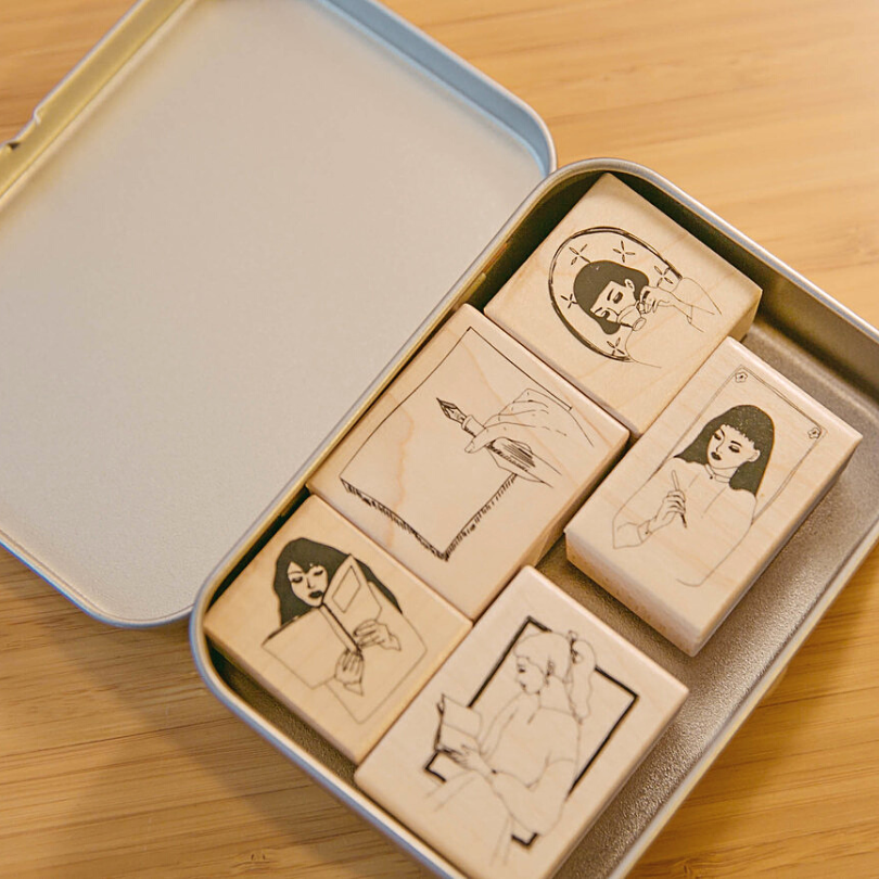 la dolce vita Wooden Stamp Set－Aiya Bungu (Taiwanese Stationery Brand)