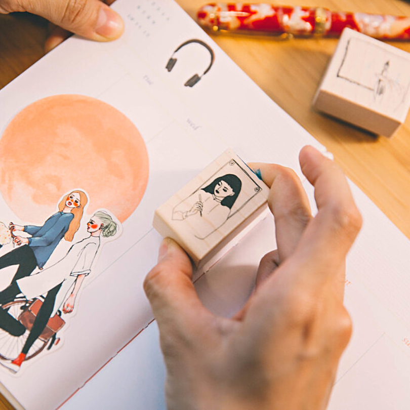 la dolce vita Wooden Stamp Set－Aiya Bungu (Taiwanese Stationery Brand)