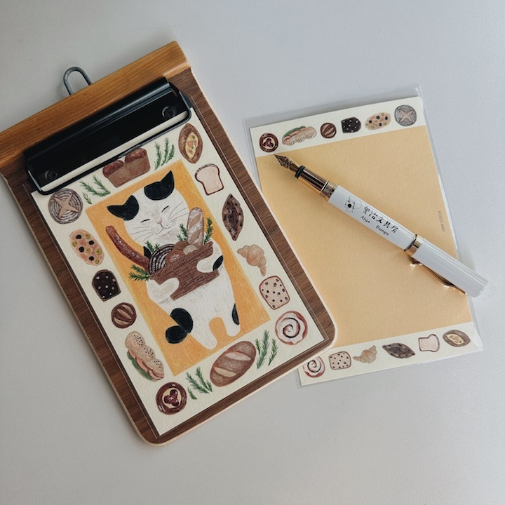 麵包花貓 貓咪繪本明信片｜日本 4legs