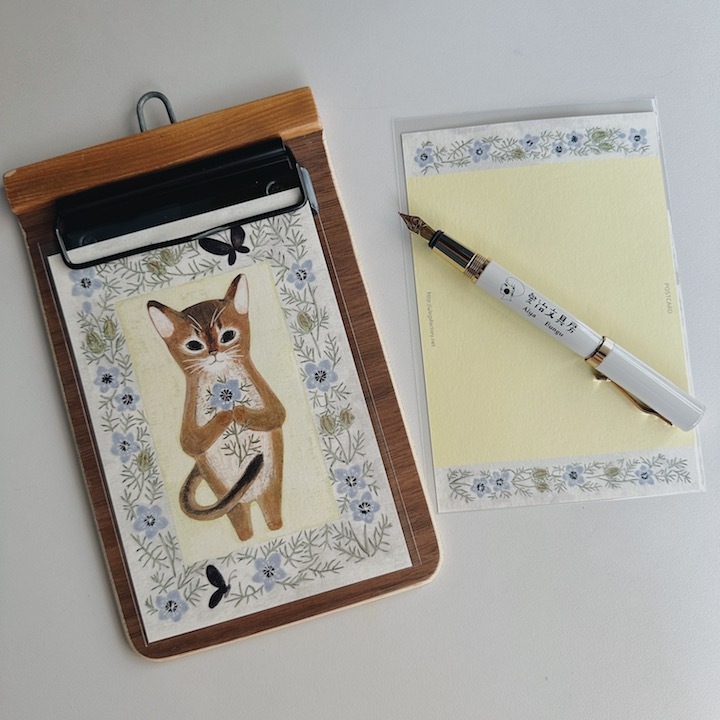 阿比西尼亞貓 貓咪繪本明信片｜日本 4legs