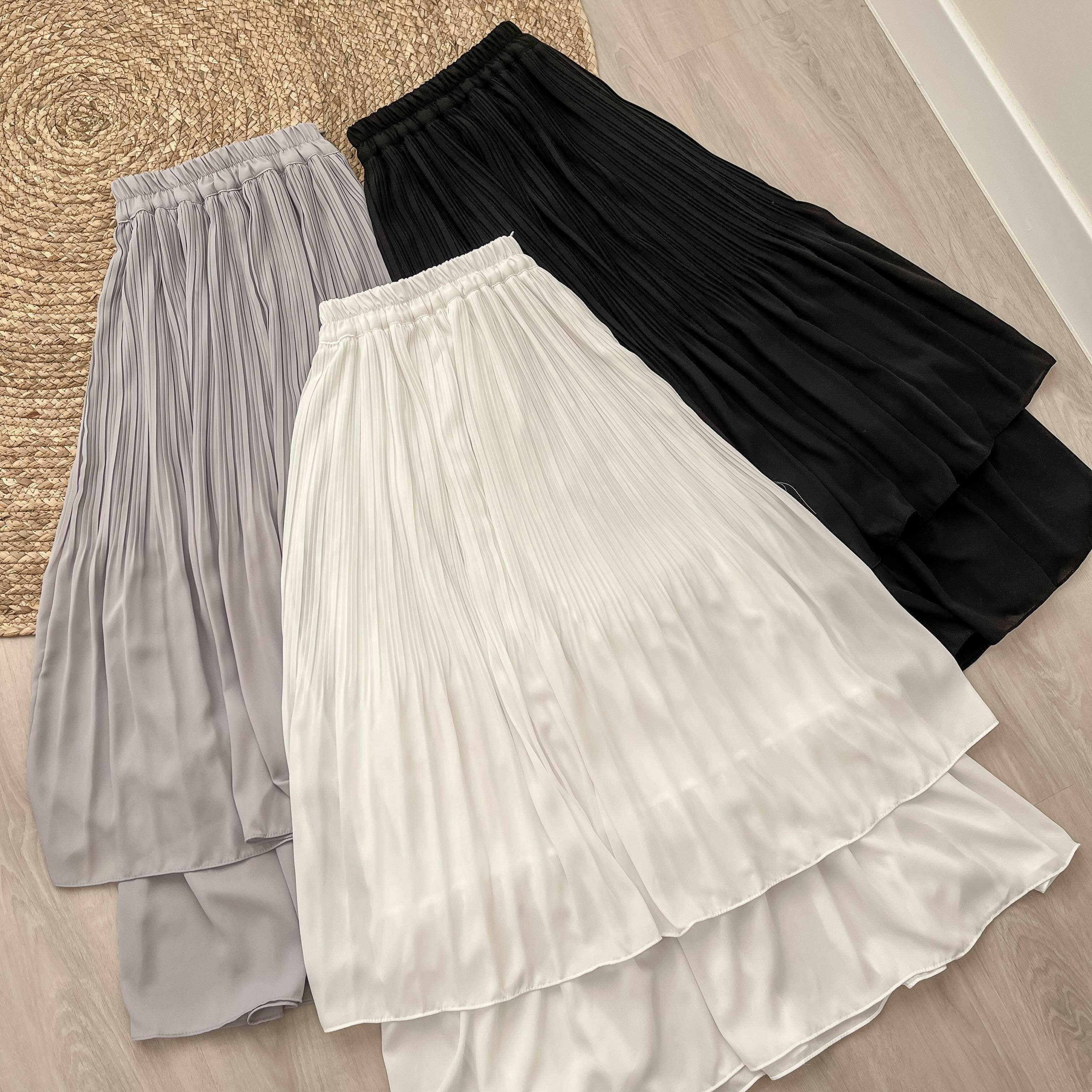 預訂 | 飄逸雙層紡紗裙 (三色入)