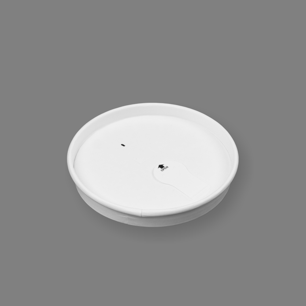 環保紙杯蓋 90口徑 白色