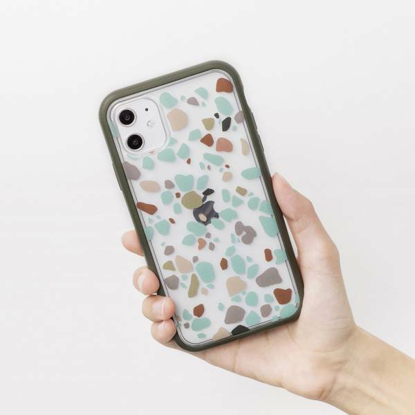 【現貨】印花樂X犀牛盾NX背板-iPhone/老磁磚/背蓋磨石子褐綠