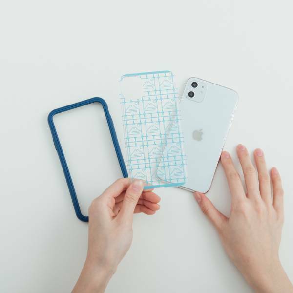 【現貨】印花樂X犀牛盾NX背板-iPhone/鐵花窗/富士山藍色