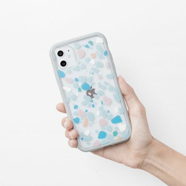 【現貨】印花樂X犀牛盾NX背板-iPhone/老磁磚/背蓋磨石子粉藍