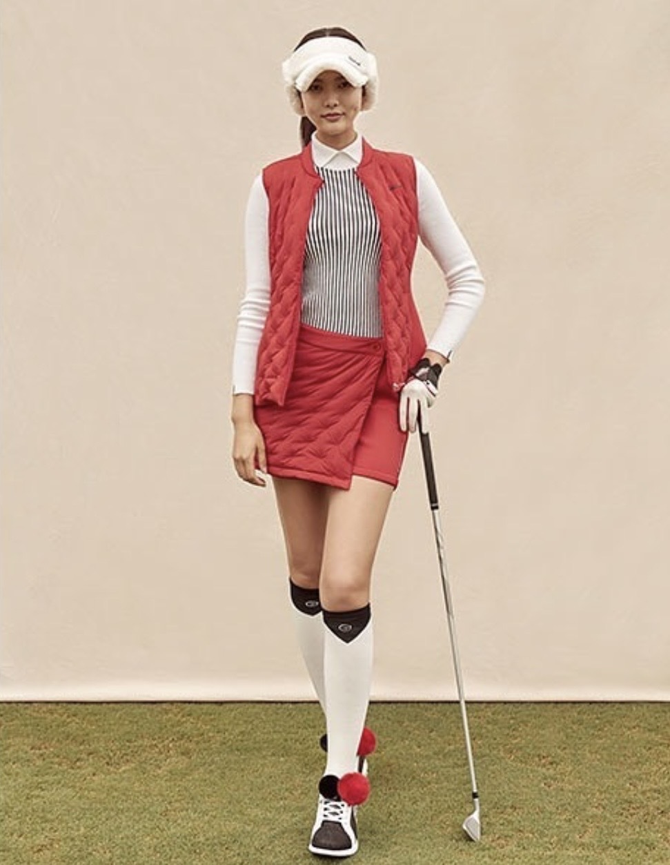 女【現貨】5折起/正韓球衣/時尚球衣/Volvik golf/秋冬款經典設計空氣羽絨腰身裙褲 /網紅熱銷款/#MW112144