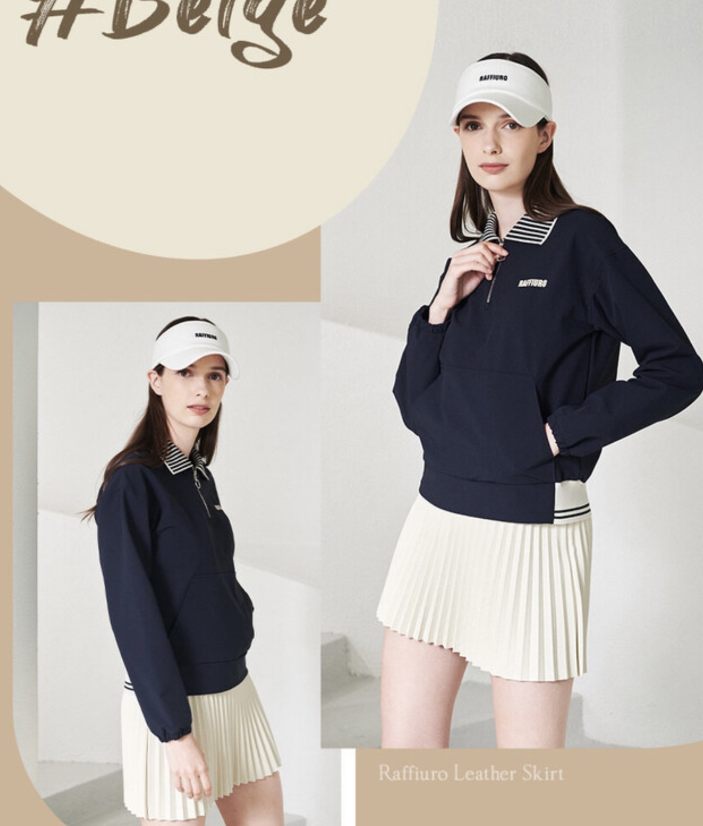 女【現貨】7折起/正韓球衣/韓版球衣/時尚設計師Raffiuro  golf品牌/春天款彈性皮革小百摺裙褲/#WM112156,157,160