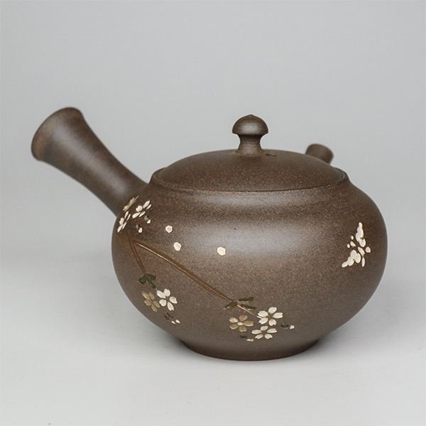 【青峰】燒結平丸櫻細 橫手急須0.18L