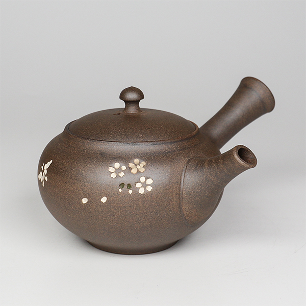 【青峰】燒結平丸櫻細 橫手急須0.18L