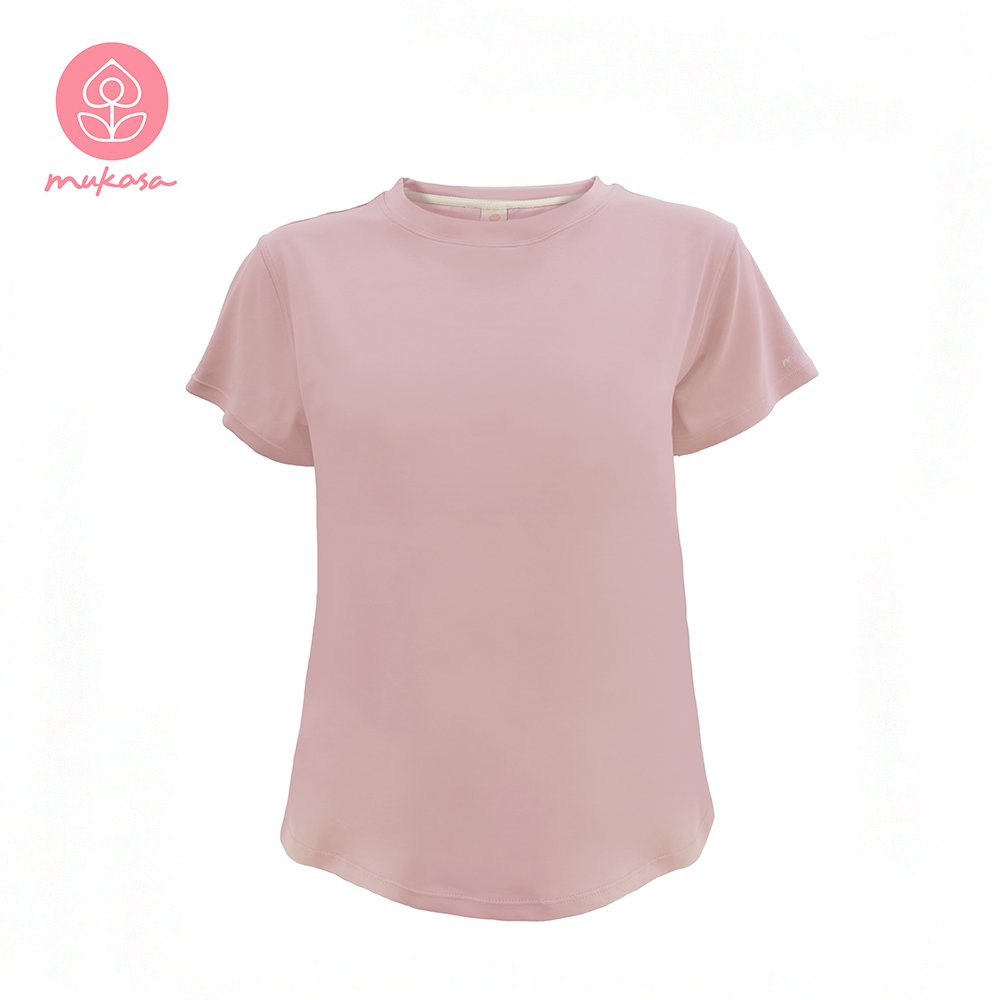 MUKASA 簡約短袖運動上衣-草莓牛奶 MUK-2204102