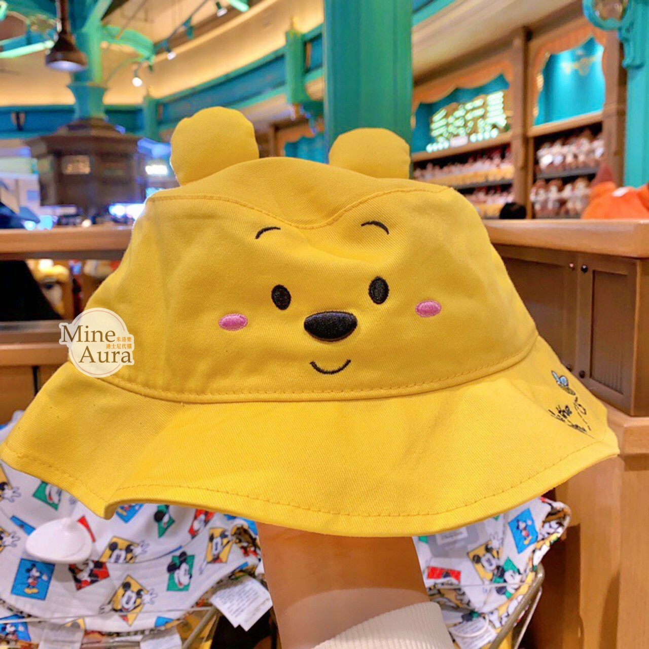 Cute系列 小熊維尼 立體耳朵 造型 兒童 漁夫帽 帽子 -上海迪士尼樂園