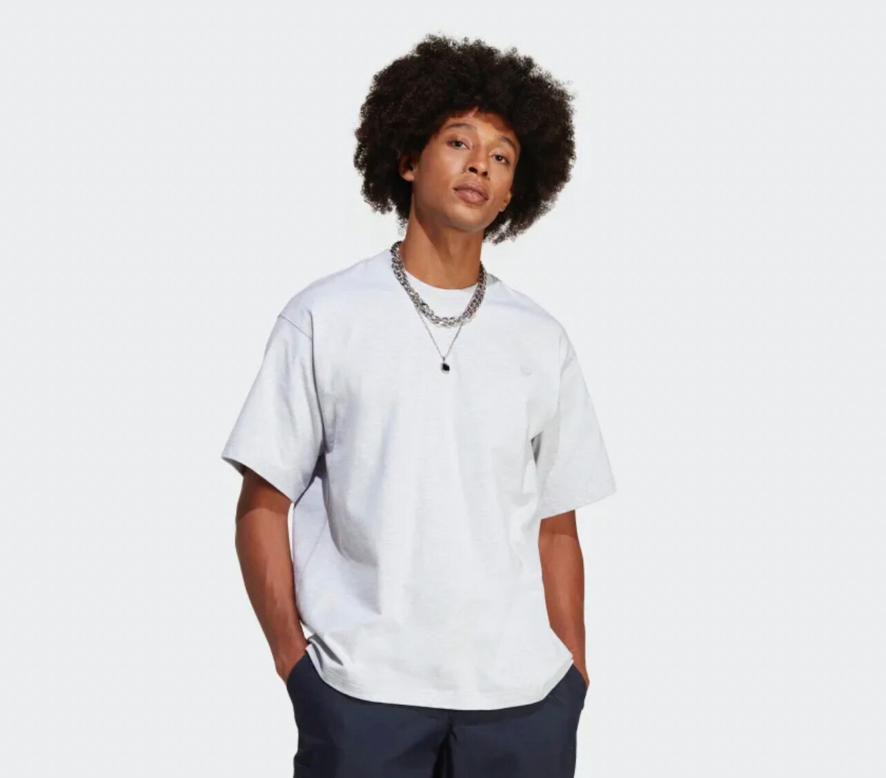 Adidas ADICOLOR CONTEMPO TEE 素色 有機棉上衣 灰 MAR-