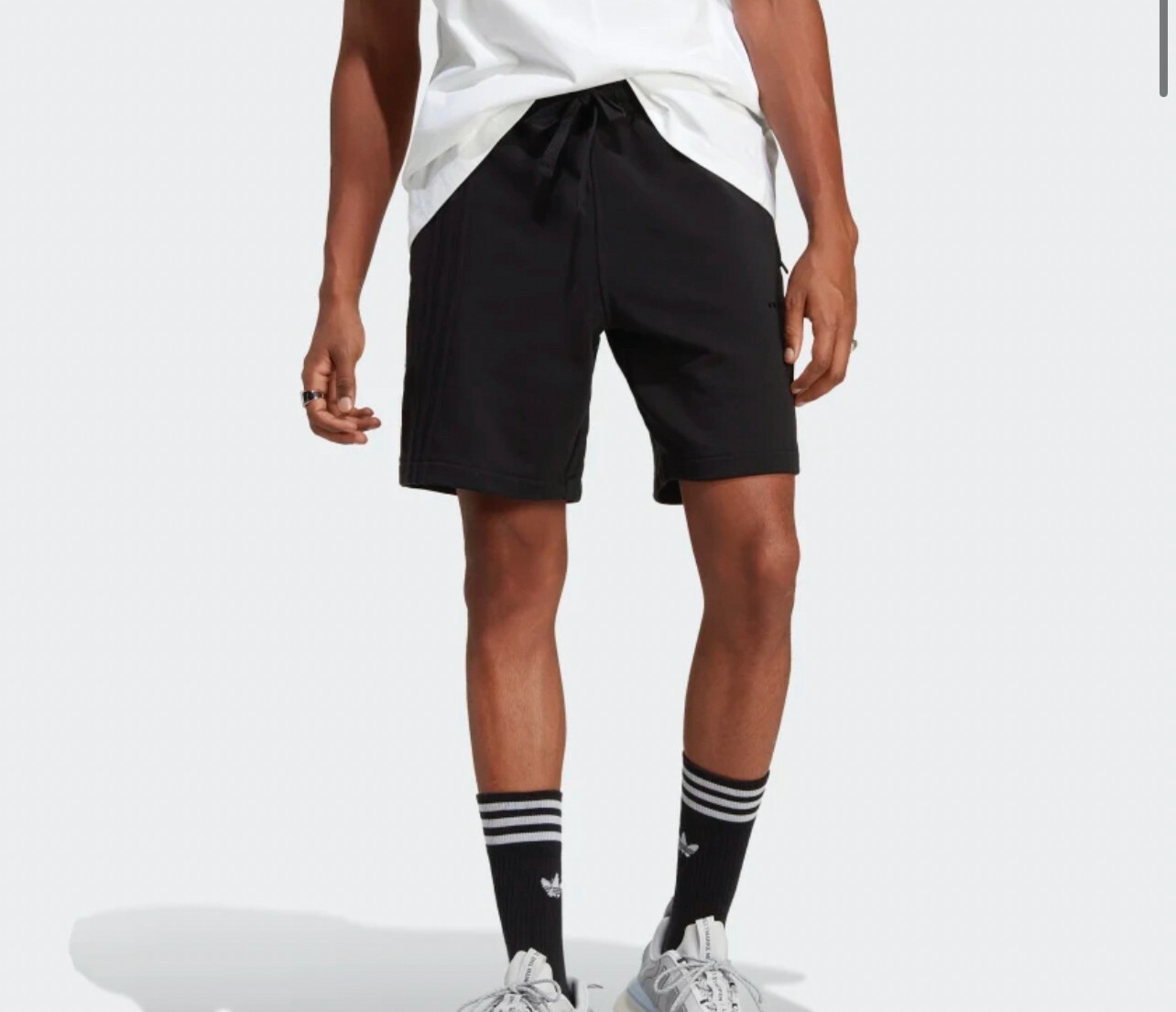 Adidas 城市男孩 休閒 棉短褲 素色 春夏新款 抽繩 黑 男款 MAR-