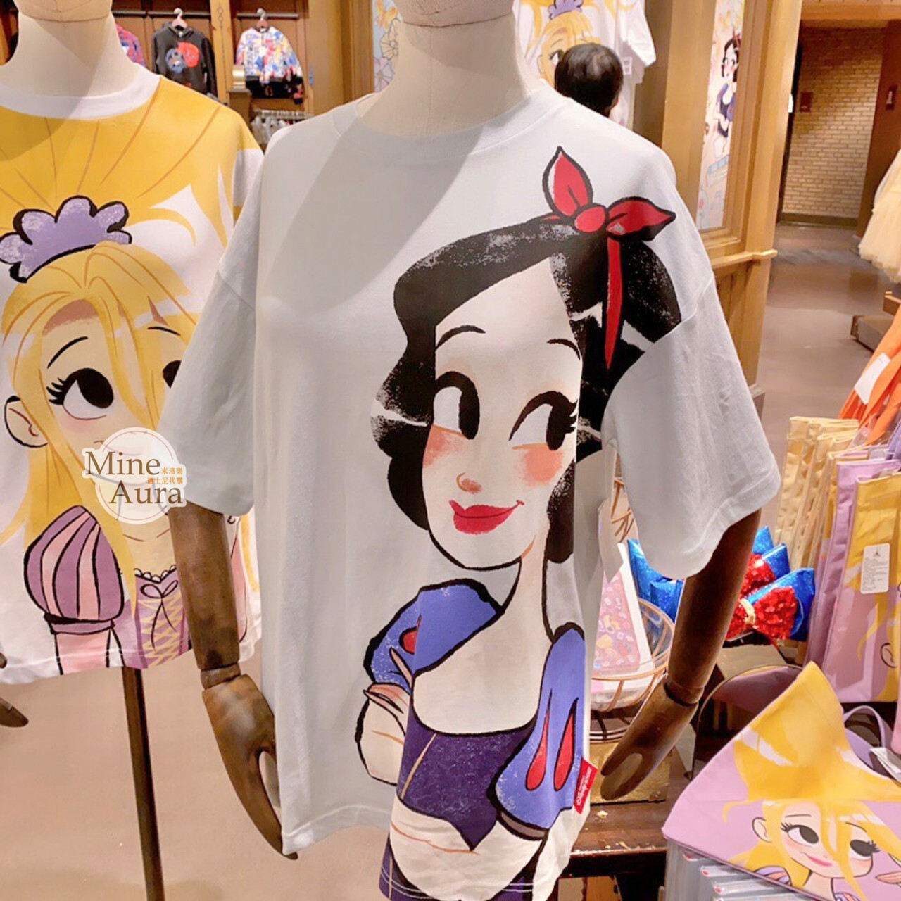 白雪公主 Snow-white 繪畫風 圖案 上衣 短T -上海迪士尼樂園
