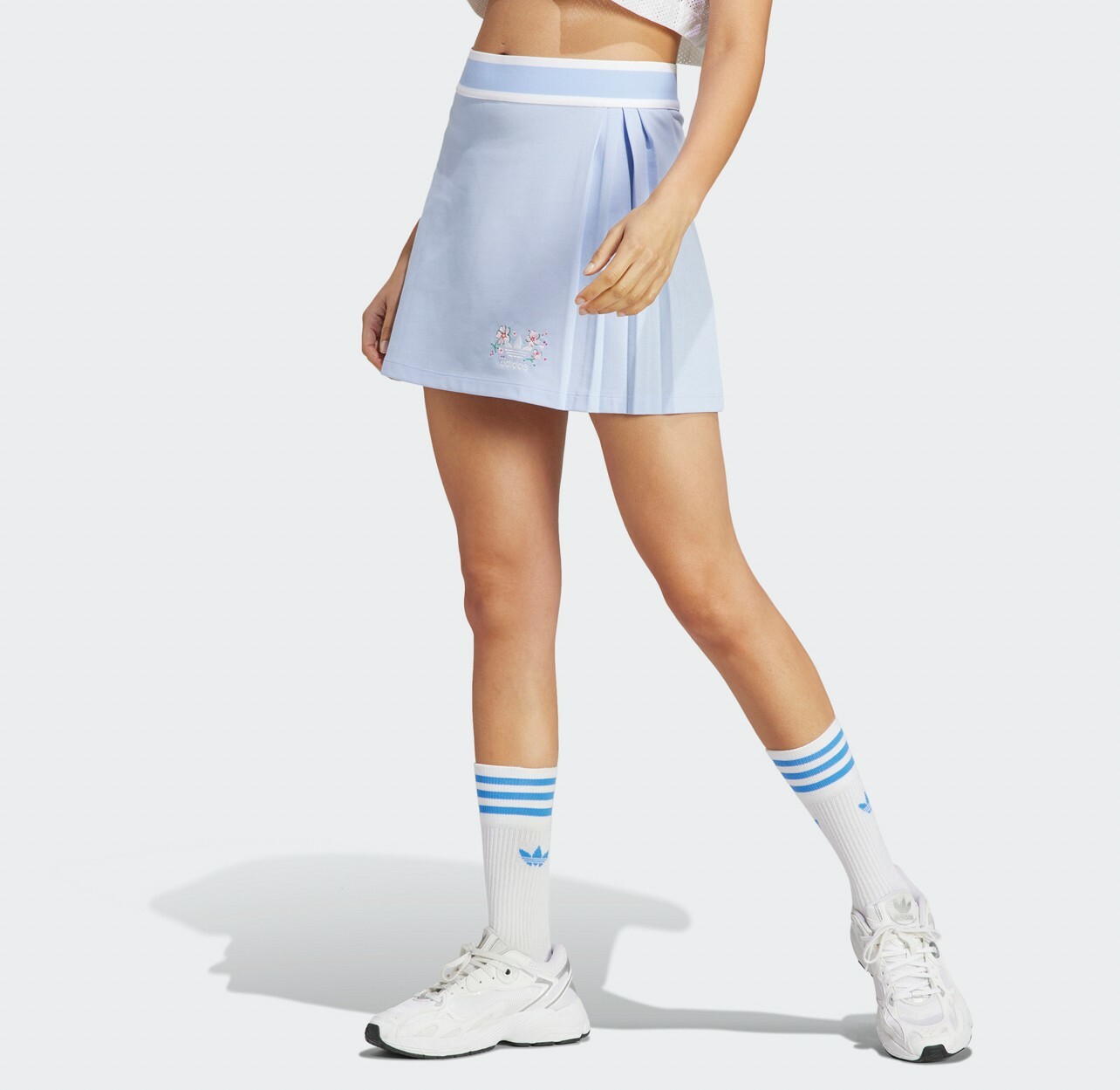 Adidas 半身裙 百褶裙 運動休閒 印花 春夏新款 女 MAR-