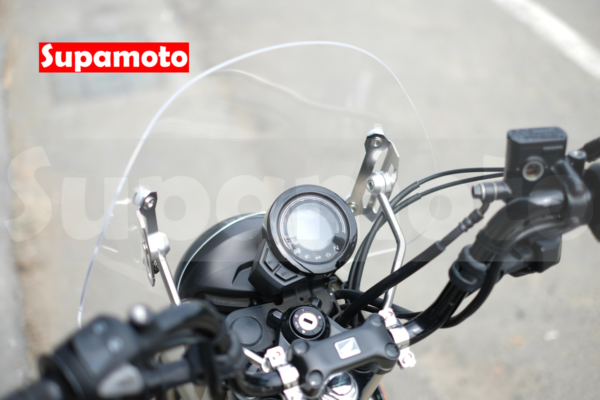 -Supamoto- 通用擋風鏡—33透明 (風鏡/復古/整流罩/檔車/街車/CT125/CB350/機車改裝)