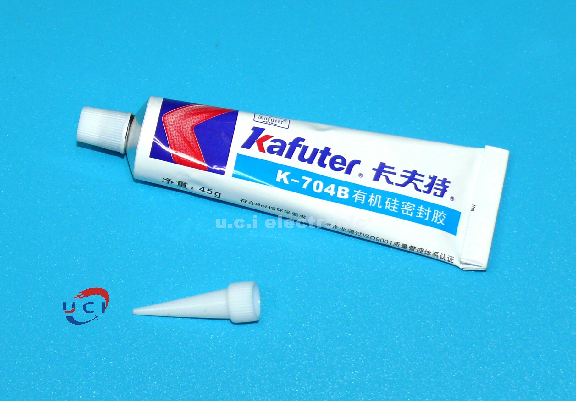 【UCI電子】(中) 卡夫特704密封膠 絕緣膠 矽橡膠黑色強力耐高溫電子元件固定防水絕緣強力 45g