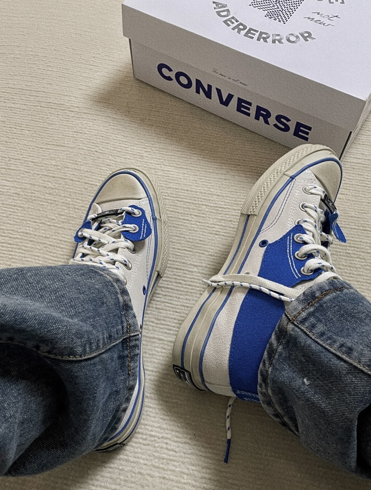 ADER ERROR x Converse Chuck Taylor All Star 1970s 米白藍拼接