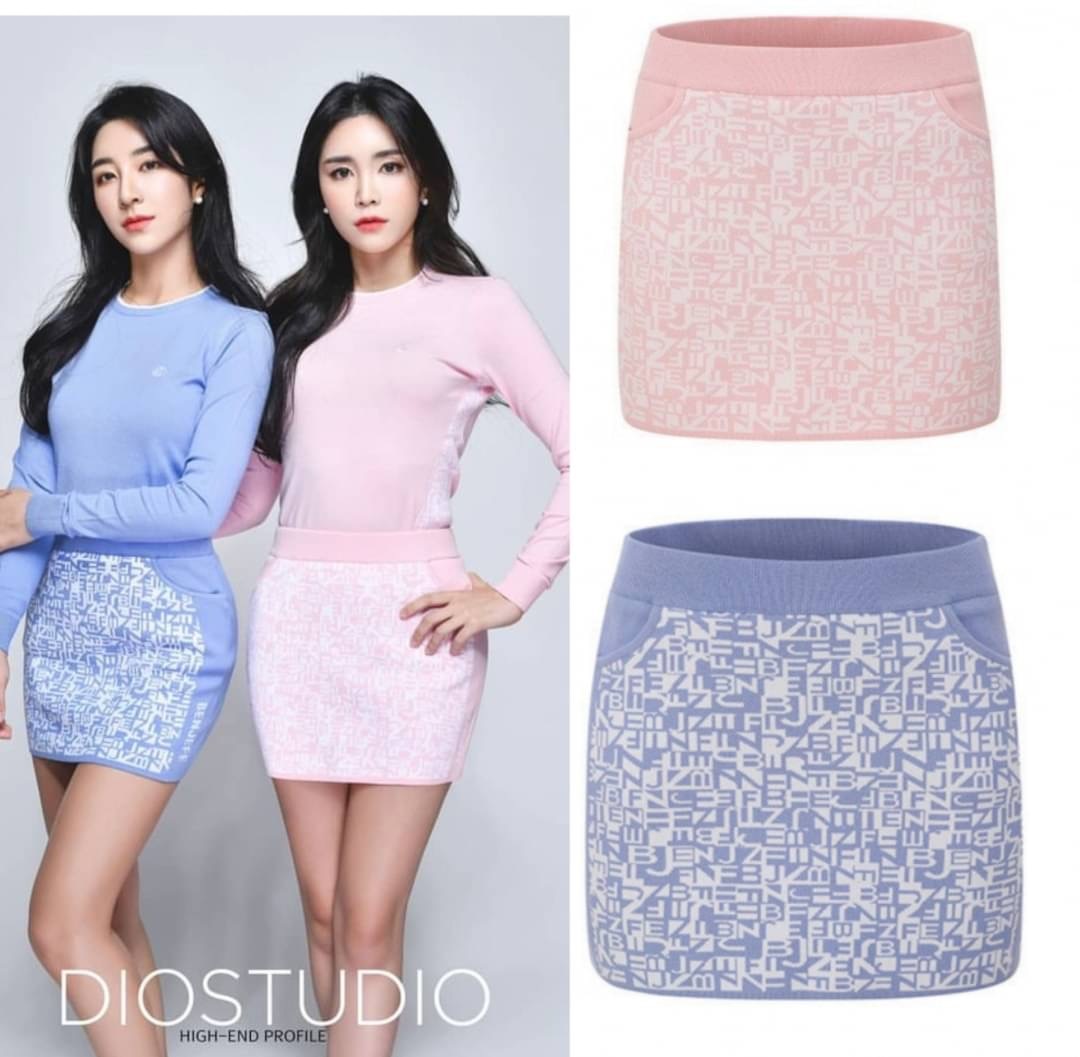 女【現貨】5折起 /正韓球衣套裝/韓版時尚知名品牌/Benjefe golf/高爾夫球衣/秋冬款毛呢針織窄裙裙褲#MW112171,171-2