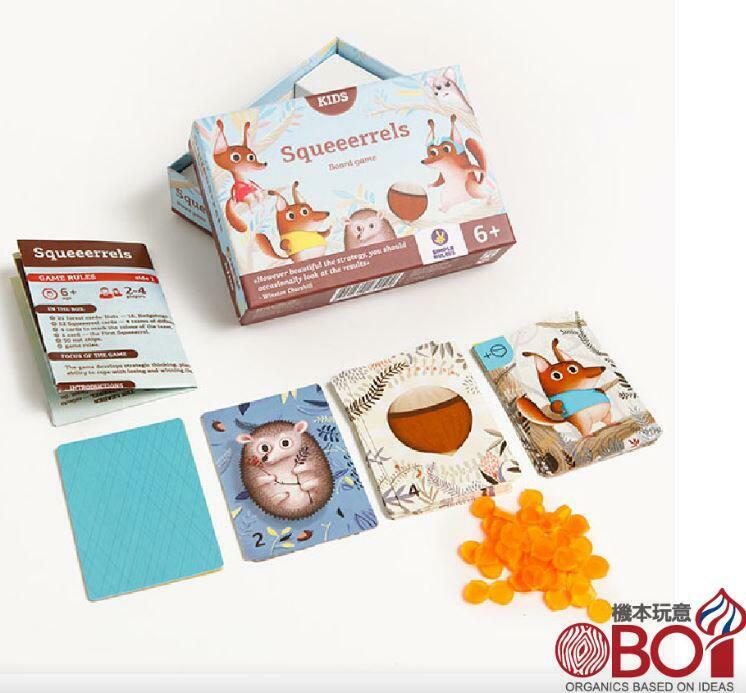 松鼠取堅果 squeeerrels 給孩子的第一款輕策略桌遊 數學概念 6歲以上