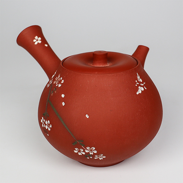 【青峰】朱泥袋櫻蝶細 橫手急須0.25L