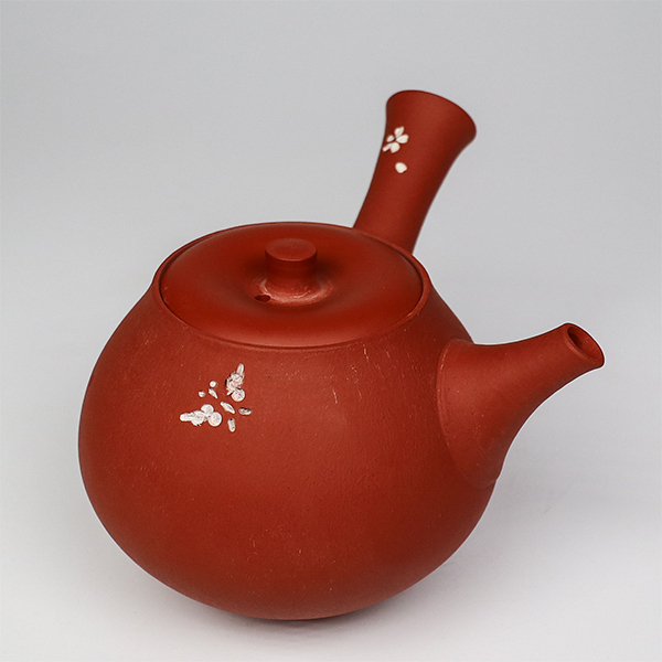 【青峰】朱泥袋櫻蝶細 橫手急須0.25L