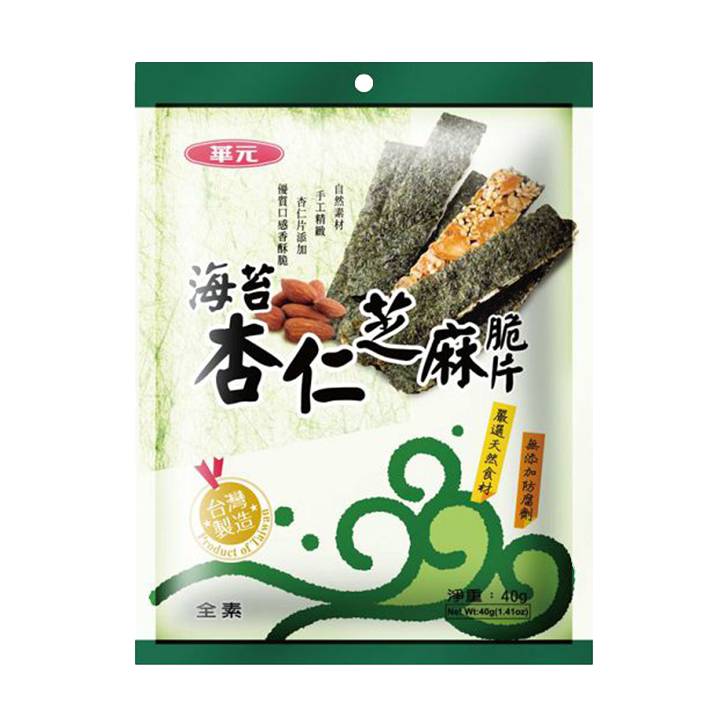 華元 - 海苔杏仁芝麻脆片 40g