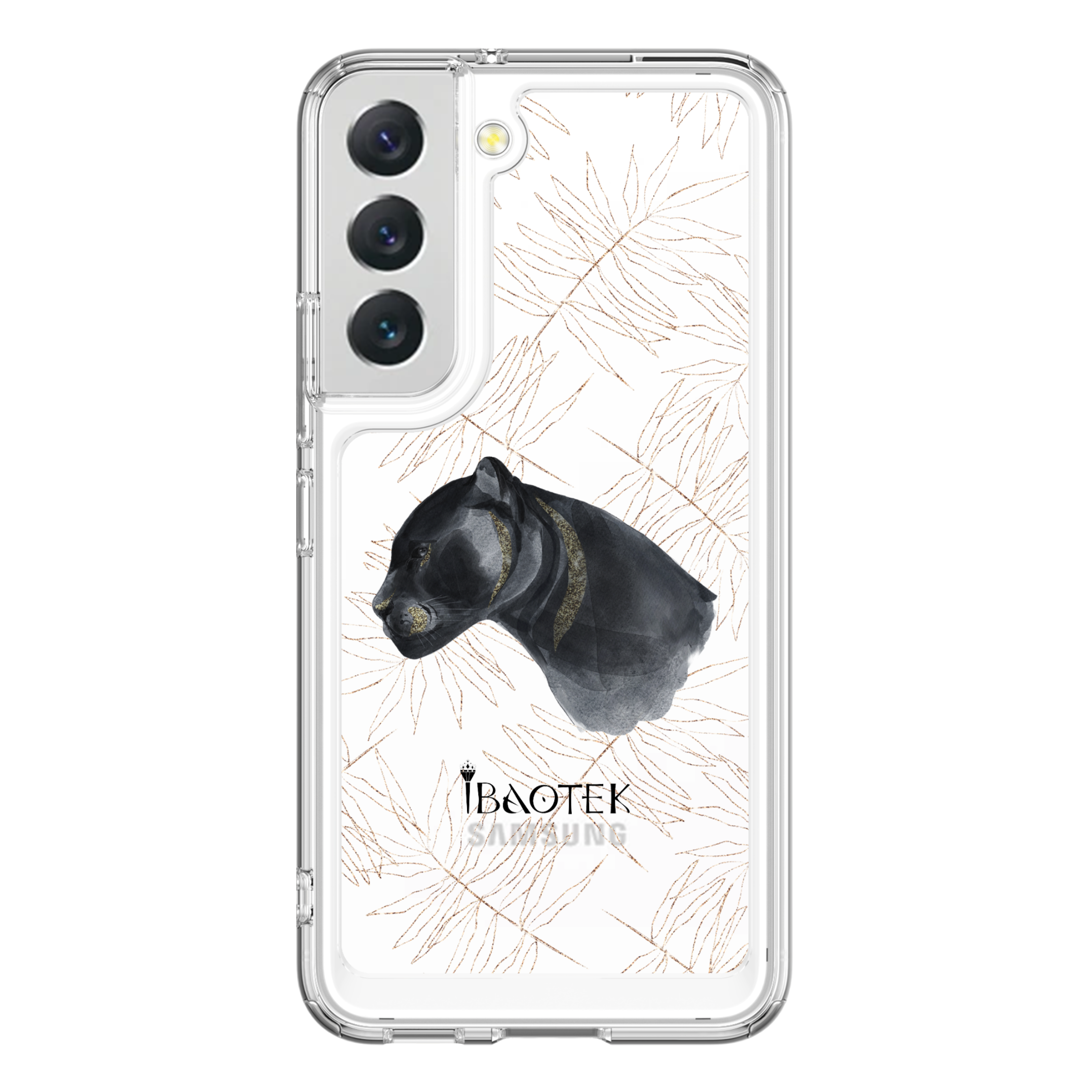 Samsung  S22+ 手機防摔殼金鍊黑豹