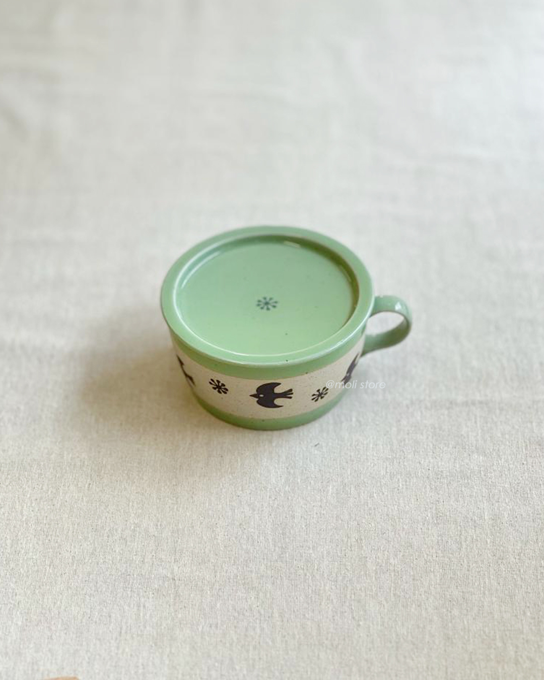 Hasami Ware Soup Bowl with lid The birds｜Hamato