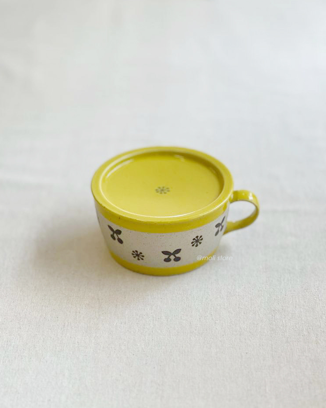 Hasami Ware Soup Bowl with lid cherry｜Hamato