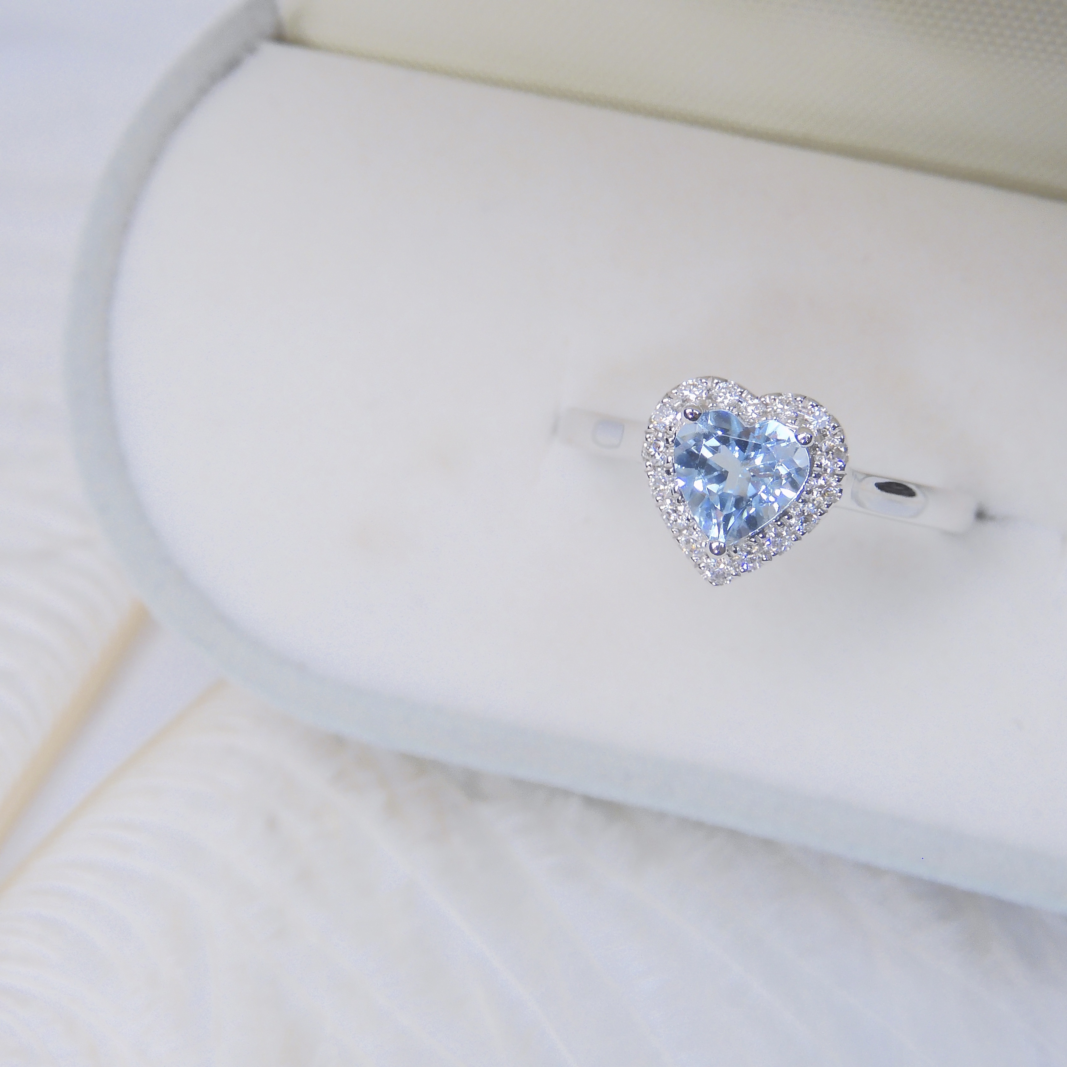 18K金 0.54ct 海藍寶戒指