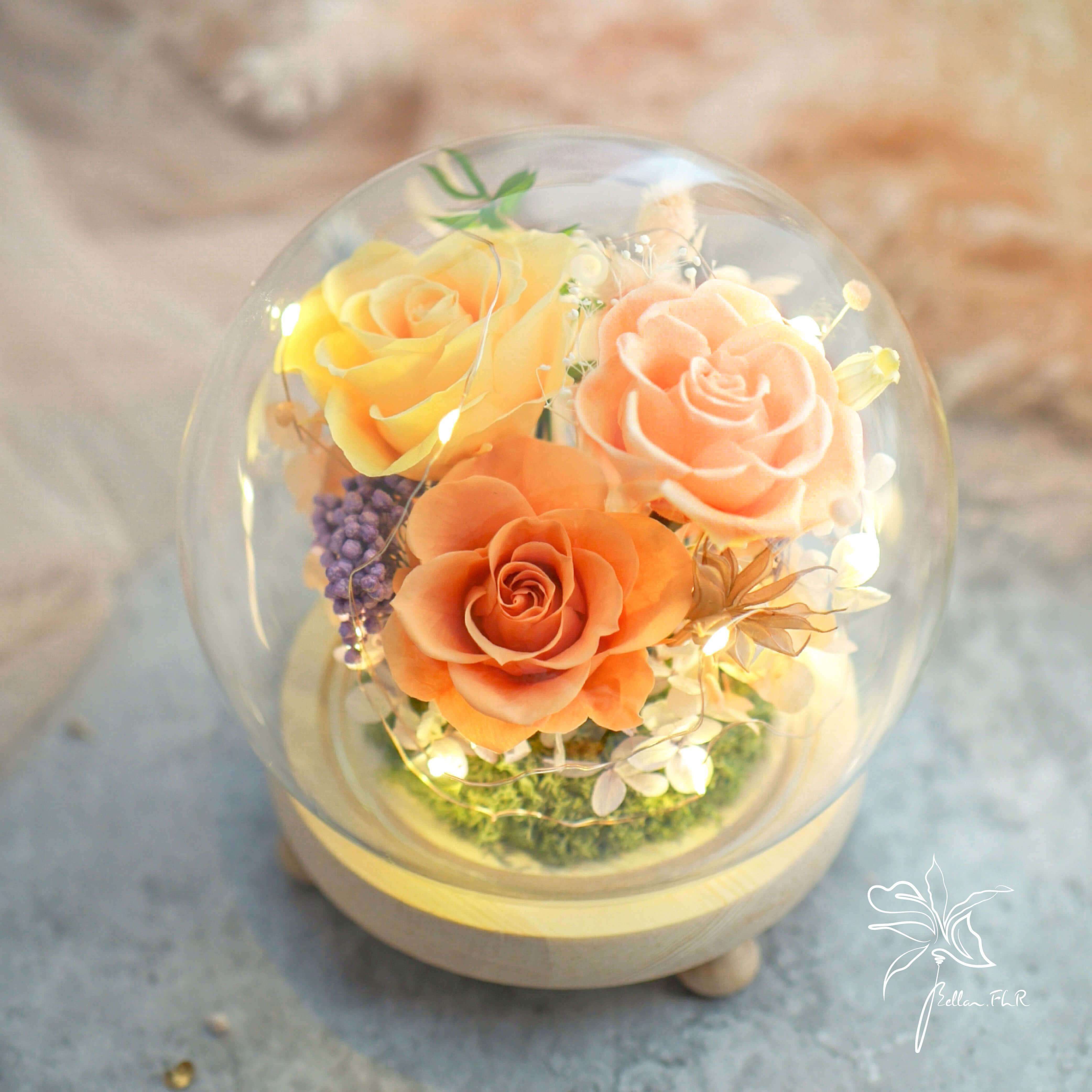 【甜蜜午後】圓球玻璃花盅-中