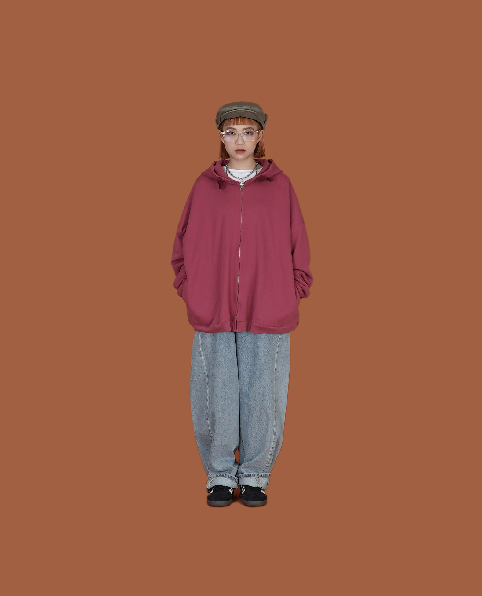 O.POism 歐波医生十字徽章水洗連帽外套