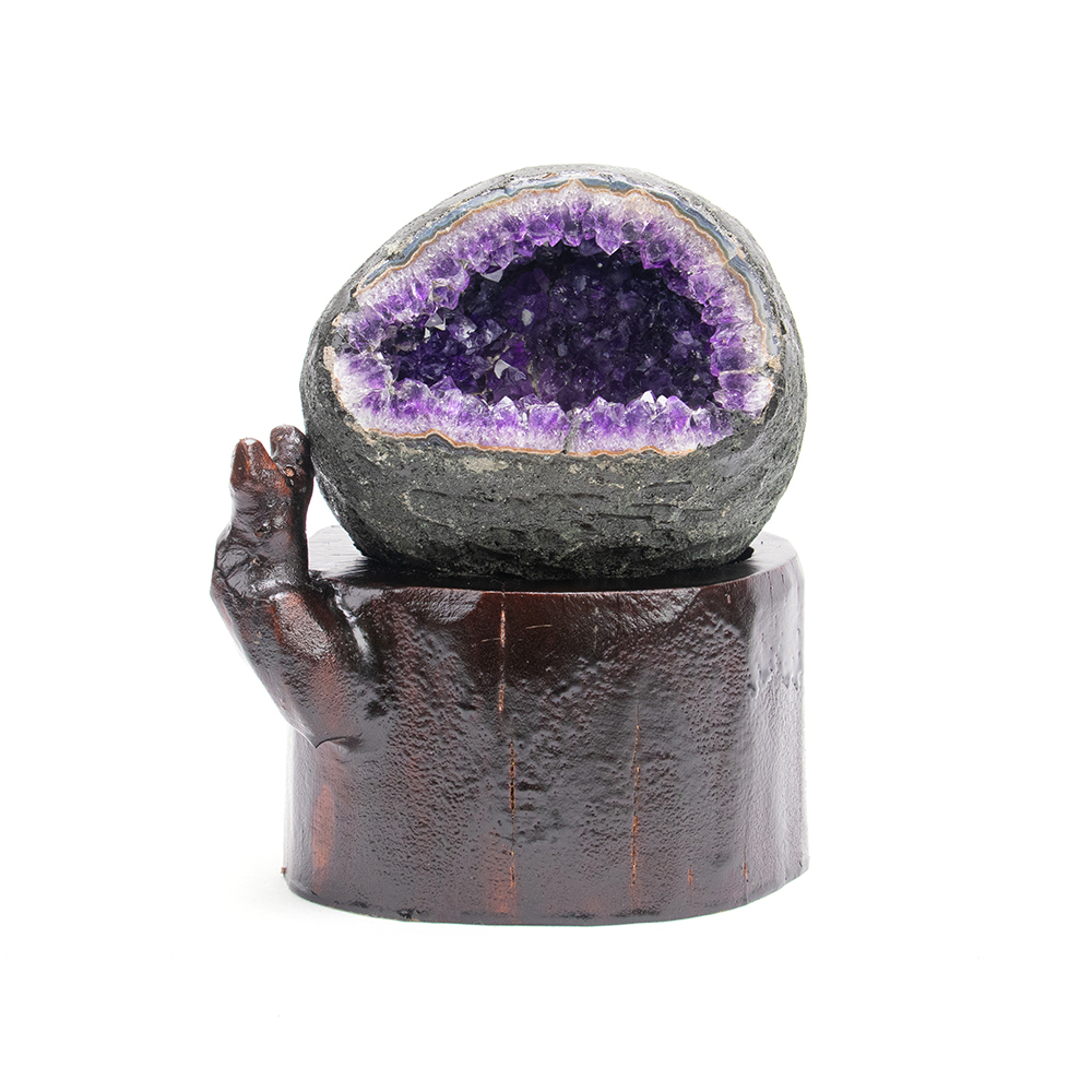 烏拉圭紫水晶洞1.92kg 財源廣進| 紫水晶洞.鈦晶手排.天鐵隕石.捷克隕石 