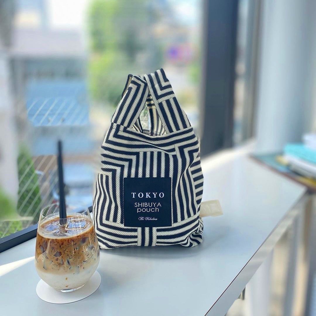 現貨┃日本製 TOKYO SHIBUYA POUCH 迷幻條紋 購物袋 環保袋 手提袋 收納