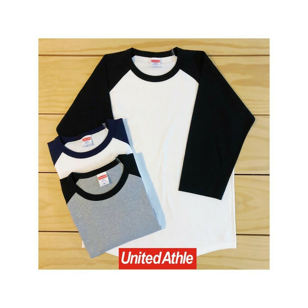 ☆ETW☆【EASY TO WEAR】 United Athle 5.6oz 5045-01 拉克蘭 七分袖 棒球衫 T恤