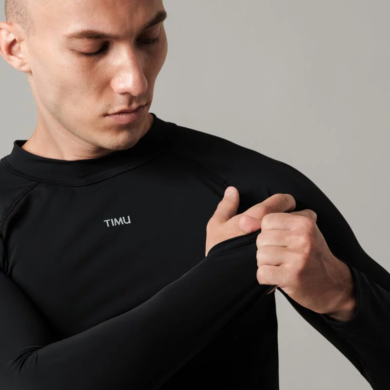 ▲TIMU LOGO 男款長袖 水陸運動防磨衣 水母衣