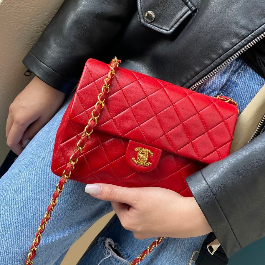 Chanel Mini Red Flap Bag – hk-vintage