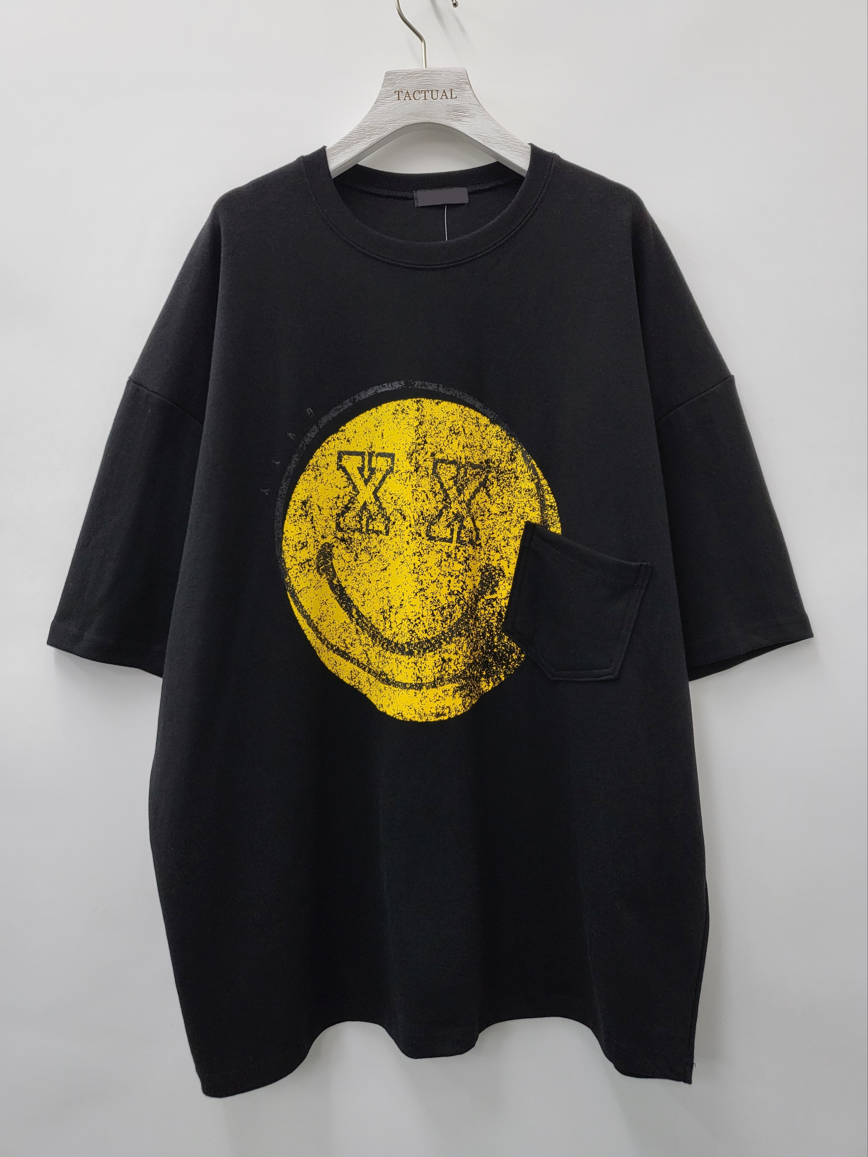 Oversize哈哈笑袋口短袖Tee T4573