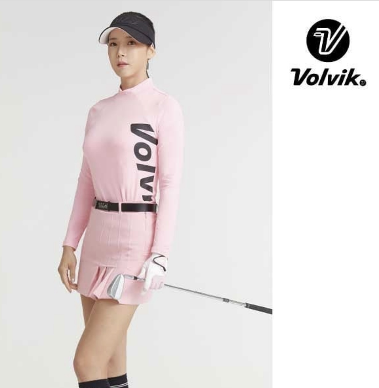 女【現貨】5折起/韓版高爾夫球衣/正韓Volvik品牌/ 秋冬款 韓風側腰印花Logo腰身外搭長袖T卹/ 網紅熱銷款 ＃MW112190-＃MW112195