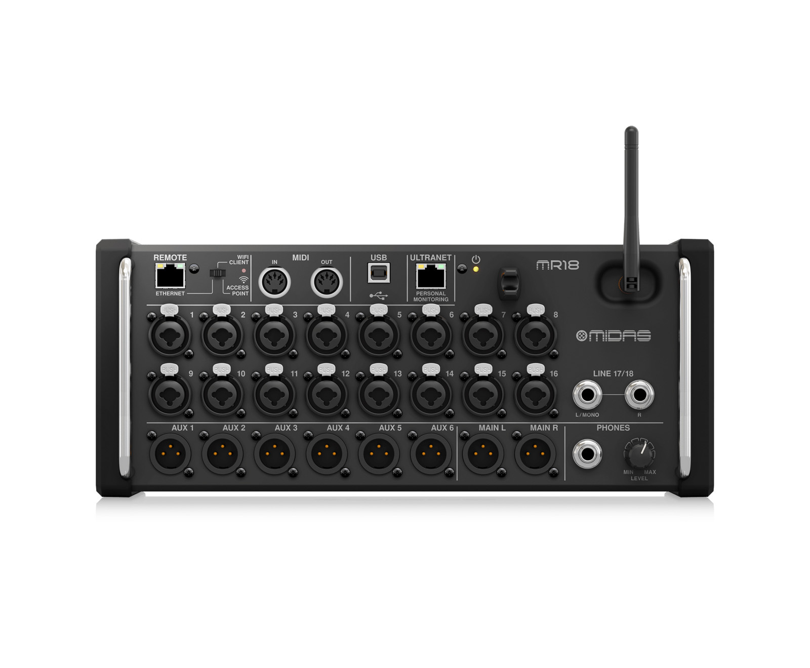 small but powerful MR18 rack-mountable mixer, which will forever change the way you record and the way you play live music.