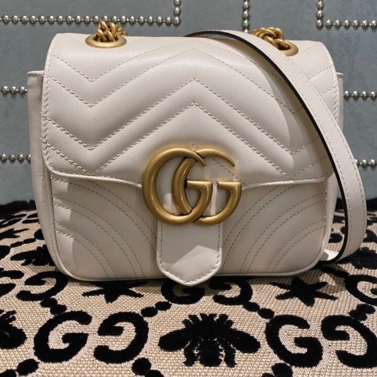 Gucci Marmont金屬鏈條方形豆腐包