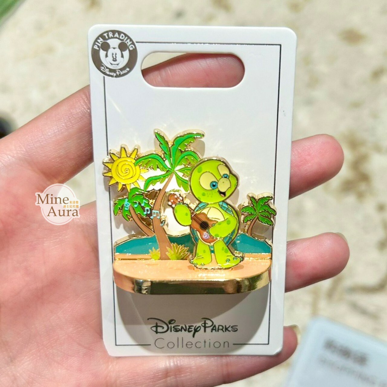 奧樂米拉 海龜 OluMel 立體舞台造型 徽章 PIN -上海迪士尼樂園